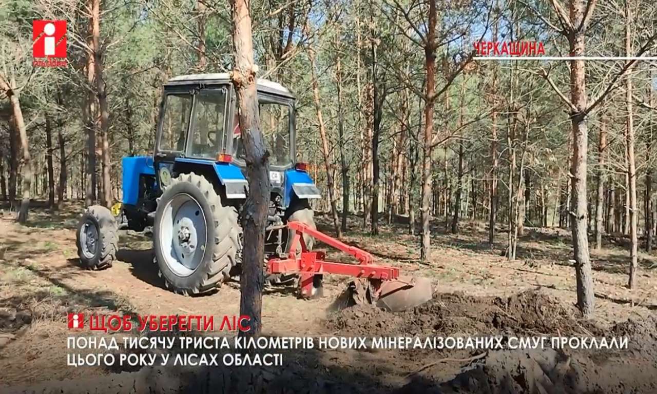 Понад 1300 км нових мінералізованих смуг проклали цього року у лісах Черкащини (ВІДЕО)